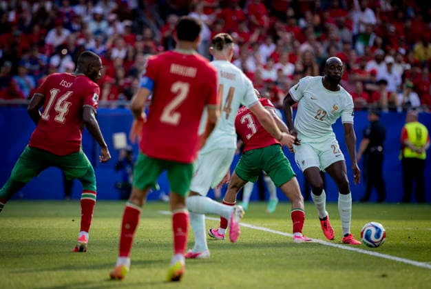 Boston, USA 09th Jul 2026. Jean-Philippe Mateta (FRA) France - Morocco World Cup Frankreich - Marokko 09.07.2026 *** Boston, USA, July 9, 2026 Jean Philippe Mateta FRA France Morocco World Cup France Morocco July 9, 2026