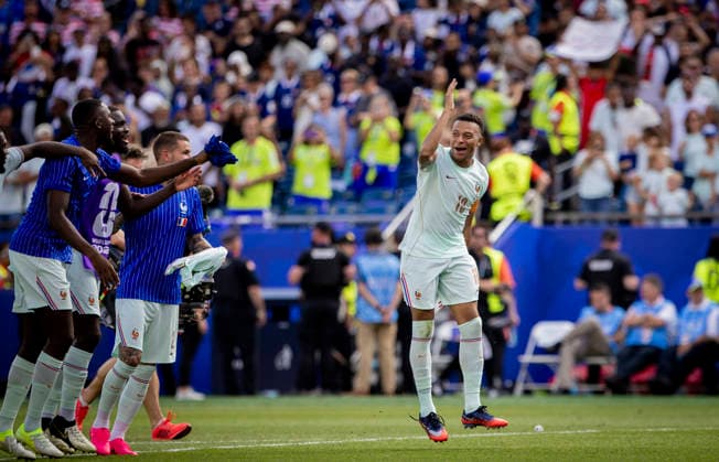 Boston, USA 09th Jul 2026. Final jubilation: Kylian Mbappe (FRA) France - Morocco World Cup Frankreich - Marokko 09.07.2026 *** Boston, USA, July 9, 2026: Jubilation in the final—Kylian Mbappé, FRA (France) vs. Morocco, World Cup, France vs. Morocco, July 9, 2026