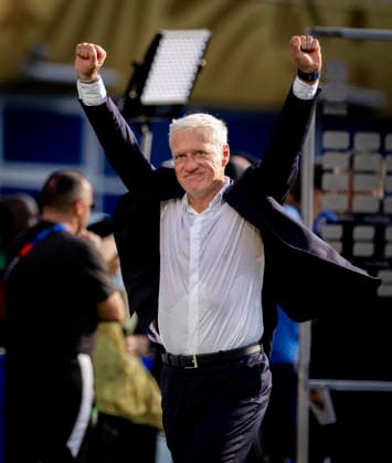 Boston, USA 09th Jul 2026. Final jubilation: Trainer Didier Deschamps (FRA) France - Morocco World Cup Frankreich - Marokko 09.07.2026 *** Boston, USA, July 9, 2026: Jubilation after the final; Coach Didier Deschamps; FRA France; Morocco; World Cup; France; Morocco; July 9, 2026
