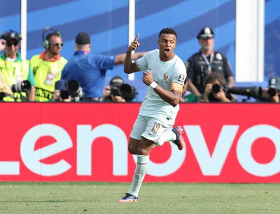 260710 -- BOSTON, July 10, 2026 -- Kylian Mbappe of France celebrates scoring during the quarter final match between France and Morocco at the 2026 FIFA World Cup, WM, Weltmeisterschaft, Fussball at Boston Stadium in Boston, the United States, July 9, 2026. SPU.S.-BOSTON-FOOTBALL-FIFA WORLD CUP-QUARTER FINAL-FRA VS MAR ZhangxChen  (SP)U.S.-BOSTON-FOOTBALL-FIFA WORLD CUP-QUARTER FINAL-FRA VS MAR IMAGO ZhangxChen  imago images 0861209114