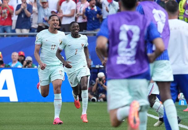 260710 -- BOSTON, July 10, 2026 -- Ousmane Dembele R of France celebrates scoring during the quarter final match between France and Morocco at the 2026 FIFA World Cup, WM, Weltmeisterschaft, Fussball at Boston Stadium in Boston, the United States, July 9, 2026. SPU.S.-BOSTON-FOOTBALL-FIFA WORLD CUP-QUARTER FINAL-FRA VS MAR LuixSiuxWai  (SP)U.S.-BOSTON-FOOTBALL-FIFA WORLD CUP-QUARTER FINAL-FRA VS MAR IMAGO LuixSiuxWai  imago images 0861210032