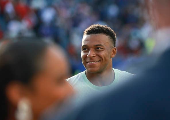 (260710) -- BOSTON, July 10, 2026 -- Kylian Mbappe of France reacts after the quarter final match between France and Morocco at the 2026 FIFA World Cup, WM, Weltmeisterschaft, Fussball at Boston Stadium in Boston, the United States, July 9, 2026. ) (SP)U.S.-BOSTON-FOOTBALL-FIFA WORLD CUP-QUARTER FINAL-FRA VS MAR HuxXingyu 