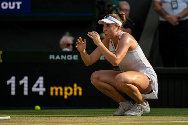 (260710) -- LONDON, July 10, 2026 -- Linda Noskova of the Czech Republic celebrates after winning the women s semifinal match against Marta Kostyuk of Ukraine at the Wimbledon Tennis Championships in London, Britain, on July 9, 2026. (Photo by Xinhua) (SP)BRITAIN-LONDON-TENNIS-WIMBLEDON-WOMEN S SINGLES StephenxChung 