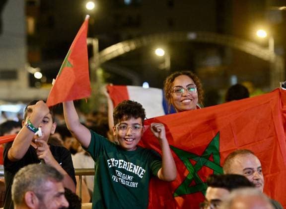 Thousands gather in Beirut to watch World Cup Quarter-Final Thousands gather in Beirut to watch World Cup Quarter-Final BEIRUT, LEBANON - JULY 9: Thousands of football fans gather to watch the World Cup quarter-final match between Morocco and France on a giant screen set up in in the Al-Jadeed el-Cedide district of Beirut, Lebanon on July 9, 2026. Houssam Shbaro Anadolu Beirut Lebanon. Editorial use only. Please get in touch for any other usage.  Copyright: x2026xAnadoluxHoussamxShbarox Beirut Lebanon. Editorial use only. Please get in touch for any other usage.  Copyright: xIMAGO AnadoluxAgencyxIMAGO HoussamxShbarox