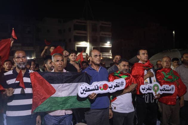 People gather in Gaza to watch FIFA 2026 World Cup quarter-final match People gather in Gaza to watch FIFA 2026 World Cup quarter-final match GAZA CITY, GAZA, PALESTINE - JULY 9: Football fans gather to watch the FIFA 2026 World Cup quarter-final match between France and Morocco on a screen set up in Gaza City, Gaza, Palestine on July 9, 2026. Abdalhkem Abu Riash Anadolu Gaza City Gaza. Editorial use only. Please get in touch for any other usage.  Copyright: x2026xAnadoluxAbdalhkemxAbuxRiashx Gaza City Gaza. Editorial use only. Please get in touch for any other usage.  Copyright: xIMAGO AnadoluxAgencyxIMAGO AbdalhkemxAbuxRiashx