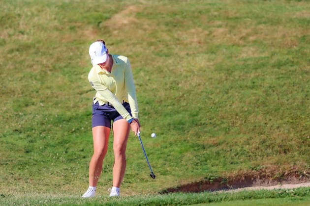 EVIAN-LES-BAINS, FRANCE - 09.07.2026: Polly Mack (GER) of The Amundi Evian Championship at the Evian Resort Golf Club on July 09, 2026 in Evian-les-Bains, France.