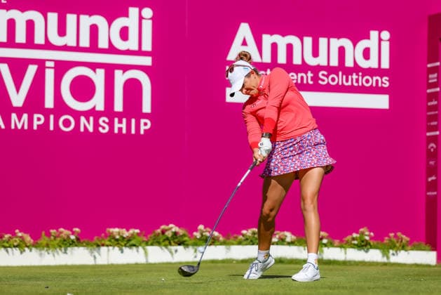 EVIAN-LES-BAINS, FRANCE - 09.07.2026: Gaby Lopez (MEX) of The Amundi Evian Championship at the Evian Resort Golf Club on July 09, 2026 in Evian-les-Bains, France.
