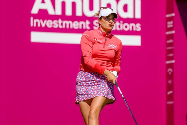 EVIAN-LES-BAINS, FRANCE - 09.07.2026: Gaby Lopez (MEX) of The Amundi Evian Championship at the Evian Resort Golf Club on July 09, 2026 in Evian-les-Bains, France.