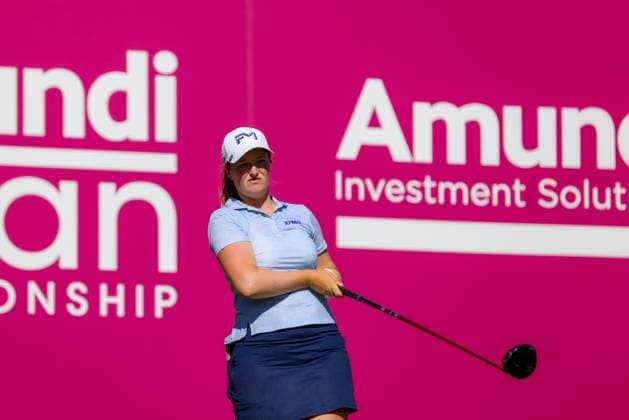 EVIAN-LES-BAINS, FRANCE - 09.07.2026: Lottie Woad (ENG) of The Amundi Evian Championship at the Evian Resort Golf Club on July 09, 2026 in Evian-les-Bains, France.