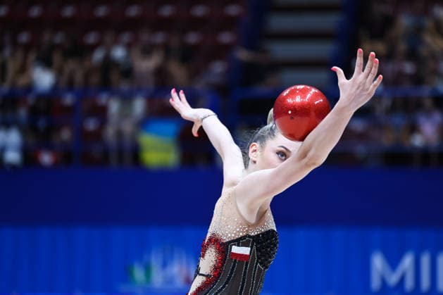 IPA86562128 - Liliana LEWINSKA (POL) during the Rhythmic gymnastics, Rhythmische Sportgymnastik, RSG World Cup Final at the Unipol Forum, Milan, Italy, on July 10, 2026, during the Rhythmic Gymnastics - FIG World Cup 2026, Gymnastics in Assago (MI), Italy, July 10, 2026  Copyright: xValerioxOrigo IPAxSportx xx 86562128