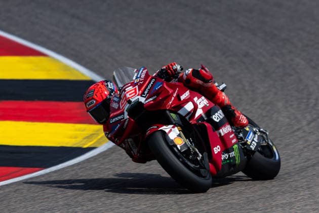 GER, Großer Preis von Deutschland, MotoGP. 11. Lauf, FIM Motorrad-Weltmeisterschaft. 10.07.2026, Sachsenring, Hohenstein-Ernstthal, GER, Großer Preis von Deutschland, MotoGP. 11. Lauf, FIM Motorrad-Weltmeisterschaft. 93, Marc Marquez, Ducati Lenovo Team Â Foto: Alexander Trienitz Hohenstein-Ernstthal Sachsenring Sachsen Deutschland *** GER, German Grand Prix, MotoGP Round 11, FIM Motorcycle World Championship, July 10, 2026, Sachsenring, Hohenstein Ernstthal, GER, German Grand Prix, MotoGP Round 11, FIM Motorcycle World Championship 93, Marc Marquez, Ducati Lenovo Team. Photo by Alexander Trienitz, Hohenstein Ernstthal, Sachsenring, Saxony, Germany