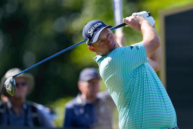 NORTH BERWICK, SCOTLAND - JULY 10: Sepp Straka plays from the thirteenth tee during Round 2 of the Genesis Scottish Open at the Renaissance Club, North Berwick on July 10, 2026 in North Berwick, Scotland Genesis Scottish Open Round 2