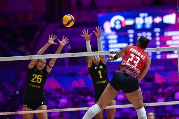RECORD DATE NOT STATED HONG KONG-SPORTS Volleyball Nations League Hong Kong Gaila Gonzalez (No.23) from team Dominican Republic during the match between Dominican Republic and Ukraine at Volleyball Nations League Hong Kong 2026 in Hong Kong, July 10, 2026.NEXPHER Kobe Li Hong Kong