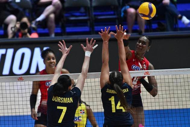 RECORD DATE NOT STATED HONG KONG-SPORTS Volleyball Nations League Hong Kong Brayelin Martinez (No.20) from team Dominican Republic during the match between Dominican Republic and Ukraine at Volleyball Nations League Hong Kong 2026 in Hong Kong, July 10, 2026.NEXPHER Kobe Li Hong Kong