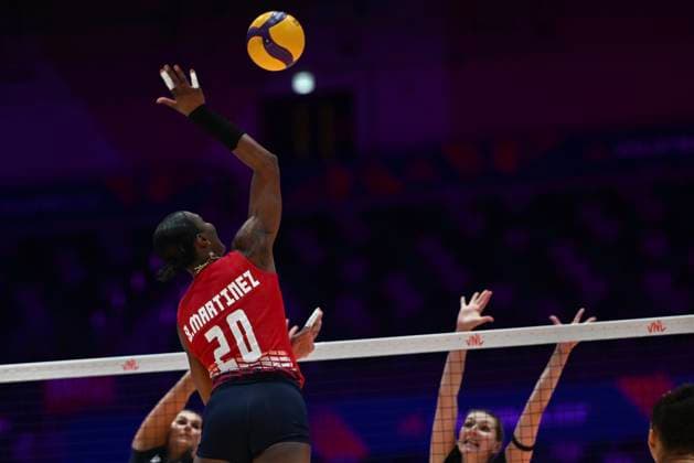 RECORD DATE NOT STATED HONG KONG-SPORTS Volleyball Nations League Hong Kong Brayelin Martinez (No.20) from team Dominican Republic during the match between Dominican Republic and Ukraine at Volleyball Nations League Hong Kong 2026 in Hong Kong, July 10, 2026.NEXPHER Kobe Li Hong Kong