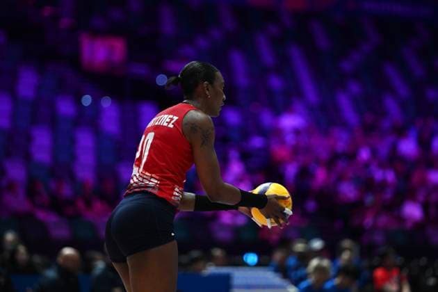 RECORD DATE NOT STATED HONG KONG-SPORTS Volleyball Nations League Hong Kong Brayelin Martinez (No.20) from team Dominican Republic during the match between Dominican Republic and Ukraine at Volleyball Nations League Hong Kong 2026 in Hong Kong, July 10, 2026.NEXPHER Kobe Li Hong Kong