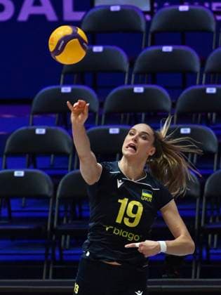 RECORD DATE NOT STATED HONG KONG-SPORTS Volleyball Nations League Hong Kong Anna Artyshuk (No.19) from team Ukraine during the match between Dominican Republic and Ukraine at Volleyball Nations League Hong Kong 2026 in Hong Kong, July 10, 2026.NEXPHER Kobe Li Hong Kong