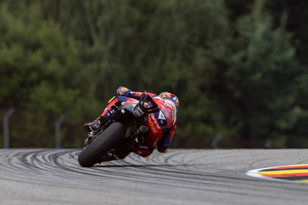 GER, Großer Preis von Deutschland, MotoGP. 11. Lauf, FIM Motorrad-Weltmeisterschaft. 10.07.2026, Sachsenring, Hohenstein-Ernstthal, GER, Großer Preis von Deutschland, MotoGP. 11. Lauf, FIM Motorrad-Weltmeisterschaft. 10, Luca Marini, Honda HRC Castrol Â Foto: Alexander Trienitz Hohenstein-Ernstthal Sachsenring Sachsen Deutschland *** GER, German Grand Prix, MotoGP Round 11, FIM Motorcycle World Championship, July 10, 2026, Sachsenring, Hohenstein-Ernstthal, GER, German Grand Prix, MotoGP Round 11, FIM Motorcycle World Championship 10, Luca Marini, Honda HRC Castrol. Photo by Alexander Trienitz, Hohenstein-Ernstthal, Sachsenring, Saxony, Germany