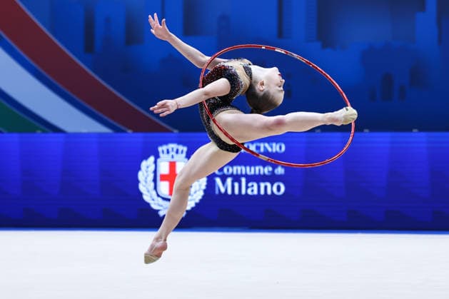 IPA86565852 - NIKOLOVA Stiliana (BUL) during the Rhythmic gymnastics, Rhythmische Sportgymnastik, RSG World Cup Final at the Unipol Forum, Milan, Italy, on July 10, 2026, during the Rhythmic Gymnastics - FIG World Cup 2026, Gymnastics in Assago (MI), Italy, July 10, 2026  Copyright: xValerioxOrigo IPAxSportx xx 86565852