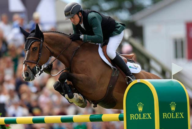 FALSTERBO, SVERIGE 20260710 Trevor Breen fran Irland pa hästen Highland President under fredagens internationella hoppning, Agria Falsterbo Nations Cup, under Falsterbo horse show. FALSTERBO SVERIGE x10600x *** FALSTERBO, SWEDEN 20260710 Trevor Breen from Ireland on the horse Highland President during Friday’s international show jumping competition, the Agria Falsterbo Nations Cup, at the Falsterbo Horse Show FALSTERBO SWEDEN x10600x  Copyright: xAndreasxHillergren TTx FALSTERBO HORSE SHOW 2026