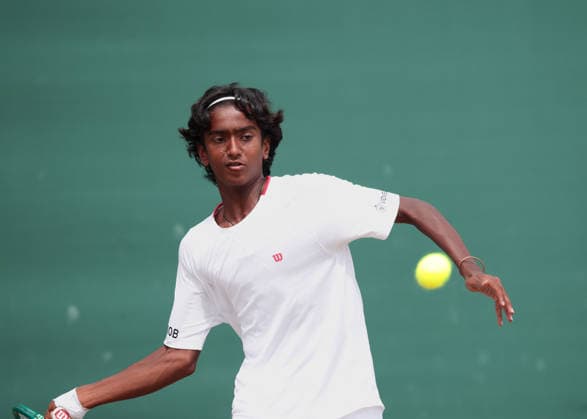 Puneeth Manohar (IND), Jungen Einzel U14, U14 Boys Singles Tennis - Wimbledon 2026 - Grand Slam ITF ATP, Tennis Herren WTA, Tennis Damen - AELTC - London - - Great Britain - 10 July 2026. *** Puneeth Manohar IND, U14 Boys Singles, U14 Boys Singles Tennis, Wimbledon 2026, Grand Slam, ITF, ATP, WTA, AELTC, London, Great Britain, July 10, 2026 Copyright: xJuergenxHasenkopfx