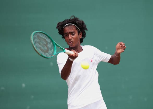 Puneeth Manohar (IND), Jungen Einzel U14, U14 Boys Singles Tennis - Wimbledon 2026 - Grand Slam ITF ATP, Tennis Herren WTA, Tennis Damen - AELTC - London - - Great Britain - 10 July 2026. *** Puneeth Manohar IND, U14 Boys Singles, U14 Boys Singles Tennis, Wimbledon 2026, Grand Slam, ITF, ATP, WTA, AELTC, London, Great Britain, July 10, 2026 Copyright: xJuergenxHasenkopfx