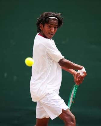 Puneeth Manohar (IND), Jungen Einzel U14, U14 Boys Singles Tennis - Wimbledon 2026 - Grand Slam ITF ATP, Tennis Herren WTA, Tennis Damen - AELTC - London - - Great Britain - 10 July 2026. *** Puneeth Manohar IND, U14 Boys Singles, U14 Boys Singles Tennis, Wimbledon 2026, Grand Slam, ITF, ATP, WTA, AELTC, London, Great Britain, July 10, 2026 Copyright: xJuergenxHasenkopfx