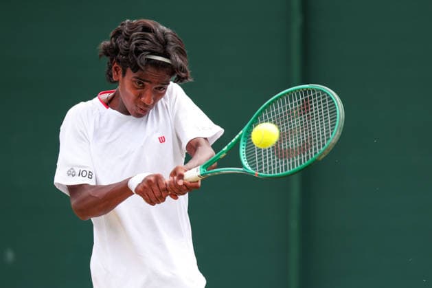 Puneeth Manohar (IND), Jungen Einzel U14, U14 Boys Singles Tennis - Wimbledon 2026 - Grand Slam ITF ATP, Tennis Herren WTA, Tennis Damen - AELTC - London - - Great Britain - 10 July 2026. *** Puneeth Manohar IND, U14 Boys Singles, U14 Boys Singles Tennis, Wimbledon 2026, Grand Slam, ITF, ATP, WTA, AELTC, London, Great Britain, July 10, 2026 Copyright: xJuergenxHasenkopfx