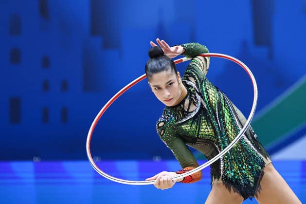 OTHER - Gymnastics - Rhythmic gymnastics, Rhythmische Sportgymnastik, RSG - 2026 FIG World Cup Photo by IPA ABACAPRESS.COM86565848 - Sofia RAFFAELI (ITA) during the Rhythmic Gymnastics World Cup Final at the Unipol Forum, Milan, Italy, on July 10, 2026, during the Rhythmic Gymnastics - FIG World Cup 2026, Gymnastics in Assago (MI), Italy, July 10, 2026 Assago (MI) Italy  Copyright: xIPAxSport ABACAx