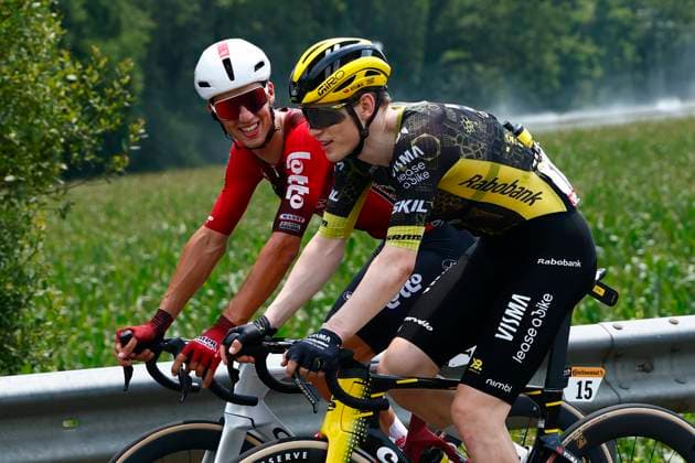 Tour de France 2026 Stage 7 BORDEAUX, FRANCE - JULY 10 : Hagenes Per Strand (NOR) of Team Visma Lease a Bike during stage 7 of the 113rd edition of Tour de France an UCI World Tour 2.UWT cycling road race stage for Men Elite of 175 km with start in Hagetmau and finish in Bordeaux on July 10, 2026 in Bordeaux, France, 10 07 2026 Bordeaux France  Copyright: xLucaxBettinix