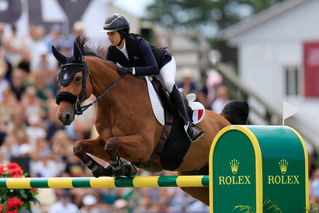 FALSTERBO, SWEDEN 20260710 Megane Moissonnier from France on the horse Crooner Tame during the Falsterbo Nations Cup International jumping during the Falsterbo horse show in Falsterbo, Sweden July 10, 2026. FALSTERBO SWEDEN x10600x *** FALSTERBO, SWEDEN July 10, 2026 Megane Moissonnier from France riding Crooner Tame during the Falsterbo Nations Cup International show jumping competition at the Falsterbo Horse Show in Falsterbo, Sweden, July 10, 2026 FALSTERBO, SWEDEN x10600x  Copyright: xAndreasxHillergren TTx FALSTERBO HORSE SHOW 2026