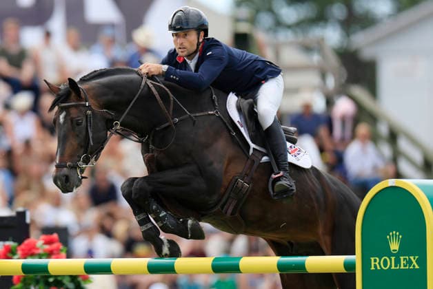FALSTERBO, SWEDEN 20260710 Adrian Whiteway from Great Britain on the horse Chacco Volo during the Falsterbo Nations Cup International jumping during the Falsterbo horse show in Falsterbo, Sweden July 10, 2026. FALSTERBO SWEDEN x10600x *** FALSTERBO, SWEDEN July 10, 2026 Adrian Whiteway of Great Britain riding Chacco Volo during the Falsterbo Nations Cup International show jumping competition at the Falsterbo Horse Show in Falsterbo, Sweden, July 10, 2026 FALSTERBO, SWEDEN x10600x  Copyright: xAndreasxHillergren TTx FALSTERBO HORSE SHOW 2026