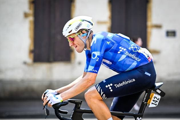 Spanish Pablo Castrillo of Movistar Team pictured in action during the stage 7 of the 2026 Tour de France cycling race, a stage of 175km from Hagetmau to Bordeaux, on Friday 10 July 2026. The 113th edition of the Tour de France starts on Saturday 4 July in Barcelona, Spain, and will finish in Paris, France on the 26th of July. JASPERxJACOBS  x180874558x