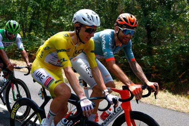 Tour de France 2026 Stage 7 BORDEAUX, FRANCE - JULY 10 : Pogacar Tadej (SLO) of UAE Team Emirates - XRG, Ganna Filippo (ITA) of Netcompany INEOS during stage 7 of the 113rd edition of Tour de France an UCI World Tour 2.UWT cycling road race stage for Men Elite of 175 km with start in Hagetmau and finish in Bordeaux on July 10, 2026 in Bordeaux, France, 10 07 2026 Bordeaux France  Copyright: xLucaxBettinix