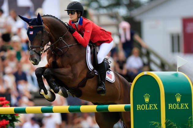 FALSTERBO, SWEDEN 20260710 Charlotte Jacobs from the USA on the horse Playboy Jt Z during the Falsterbo Nations Cup International jumping during the Falsterbo horse show in Falsterbo, Sweden July 10, 2026. FALSTERBO SWEDEN x10600x *** FALSTERBO, SWEDEN July 10, 2026 Charlotte Jacobs from the United States riding the horse Playboy Jt Z during the Falsterbo Nations Cup International show jumping competition at the Falsterbo Horse Show in Falsterbo, Sweden, July 10, 2026 FALSTERBO SWEDEN x10600x  Copyright: xAndreasxHillergren TTx FALSTERBO HORSE SHOW 2026