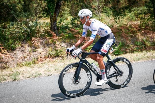 Mexican Isaac Del Toro of UAE Team Emirates XRG pictured in action during stage 7 of the 2026 Tour de France cycling race, 175km from Hagetmau to Bordeaux, on Friday 10 July 2026. The 113th edition of the Tour de France starts on Saturday 4 July in Barcelona, Spain, and will finish in Paris, France on the 26th of July. POOLxLUCAxBETTINI  x180879239x