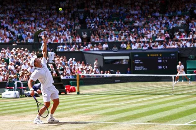 Arthur Fery and Alexander Zverev during their semi final match Wimbledon Tennis Championships, Day 12, The All England Lawn Tennis and Croquet Club, London, UK - 10 Jul 2026London The All England Lawn Tennis and United Kingdom  Copyright: xJamesxMarsh Shutterstockx 16981029cg