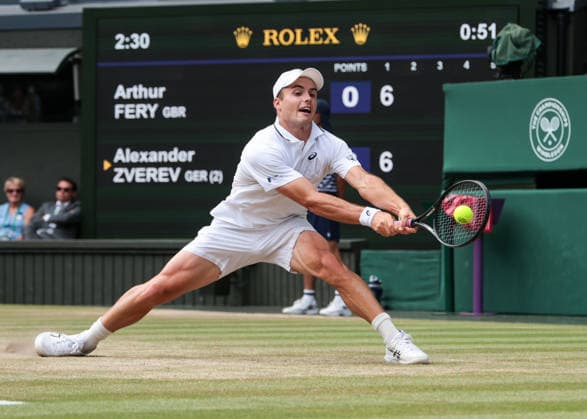 Arthur Fery (GBR), Herren Einzel, Men s Singles Tennis - Wimbledon 2026 - Grand Slam ITF ATP, Tennis Herren WTA, Tennis Damen - AELTC - London - - Great Britain - 10 July 2026. *** Arthur Fery GBR, Men s Singles, Wimbledon 2026 Grand Slam ITF ATP WTA AELTC London, Great Britain, July 10, 2026 Copyright: xJuergenxHasenkopfx