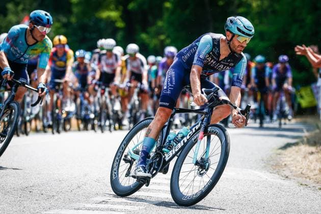 Italian Damiano Caruso of Bahrain Victorious stage 7 of the 2026 Tour de France cycling race, 175km from Hagetmau to Bordeaux, on Friday 10 July 2026. The 113th edition of the Tour de France starts on Saturday 4 July in Barcelona, Spain, and will finish in Paris, France on the 26th of July. POOLxLUCAxBETTINI  x180882791x