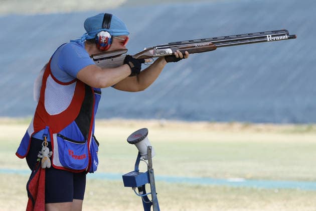 OTHER - Shooting - ISSF World Cup Shotgun Photo by IPA ABACAPRESS.COM86568627 - Zuzana Rehak Stefecekova of Slovakia shoots during the fourth day of the ISSF World Cup Shotgun competition at the Concaverde Shooting Range on July 10, 2026, in Lonato del Garda, Italy. Lonato del Garda Italy  Copyright: xIPAxSport ABACAx