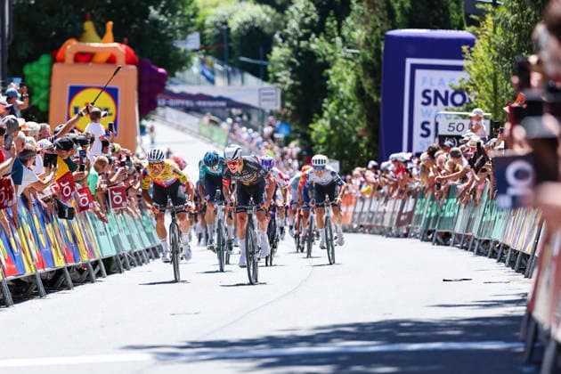 CYCLING - Tour of Austria 2026 SANKT JOHANN,AUSTRIA,10.JUL.26 - CYCLING - Tour of Austria, stage 3, Lienz - Sankt Johann im Pongau. Image shows Giacomo Ballabio (ITA Team Vorarlberg) and Vaclav Jezek (CZE Kasper Crypto4me).  GEPAxpictures xDavidxGeieregger