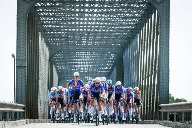 Swiss Silvan Dillier of Alpecin-Premier Tech pulling in the peloton during stage 7 of the 2026 Tour de France cycling race, 175km from Hagetmau to Bordeaux, on Friday 10 July 2026. The 113th edition of the Tour de France starts on Saturday 4 July in Barcelona, Spain, and will finish in Paris, France on the 26th of July. POOLxLUCAxBETTINI  x180885565x