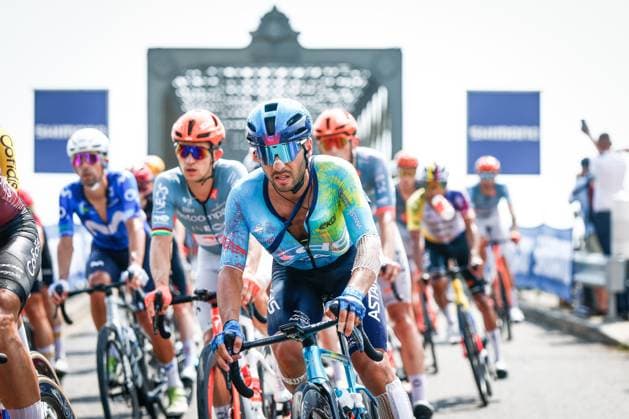 Italian Simone Velasco of XDS Astana Team pictured in action during stage 7 of the 2026 Tour de France cycling race, 175km from Hagetmau to Bordeaux, on Friday 10 July 2026. The 113th edition of the Tour de France starts on Saturday 4 July in Barcelona, Spain, and will finish in Paris, France on the 26th of July. POOLxLUCAxBETTINI  x180885850x