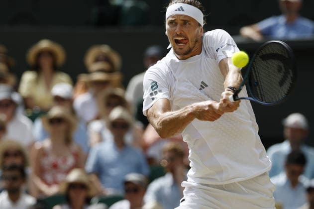 Tennis: Wimbledon championships Alexander Zverev of Germany plays against Arthur Fery of Britain in the men s singles semifinals at the Wimbledon tennis tournament in London on July 10, 2026.  A14AA0005622526P
