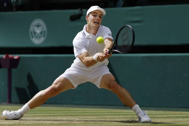 Tennis: Wimbledon championships Arthur Fery of Britain plays against Alexander Zverev of Germany in the men s singles semifinals at the Wimbledon tennis tournament in London on July 10, 2026.  A14AA0005622528P