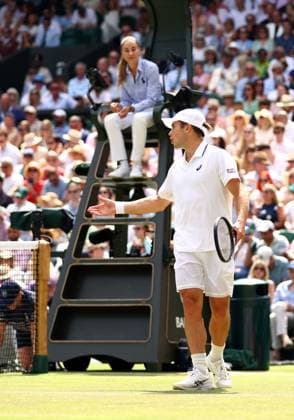 Arthur Fery complains to the umpire during his semi final match Wimbledon Tennis Championships, Day 12, The All England Lawn Tennis and Croquet Club, London, UK - 10 Jul 2026London The All England Lawn Tennis and United Kingdom  Copyright: xKieranxMcManus Shutterstockx 16981026ce