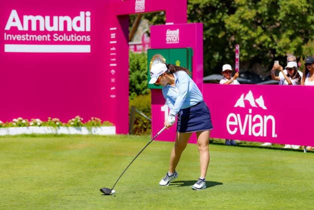 EVIAN-LES-BAINS, FRANCE - 10.07.2026: Mary Liu (CHN) of The Amundi Evian Championship at the Evian Resort Golf Club on July 10, 2026 in Evian-les-Bains, France.