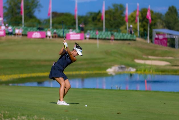 EVIAN-LES-BAINS, FRANCE - 10.07.2026: Lydia Ko (NZL) of The Amundi Evian Championship at the Evian Resort Golf Club on July 10, 2026 in Evian-les-Bains, France.