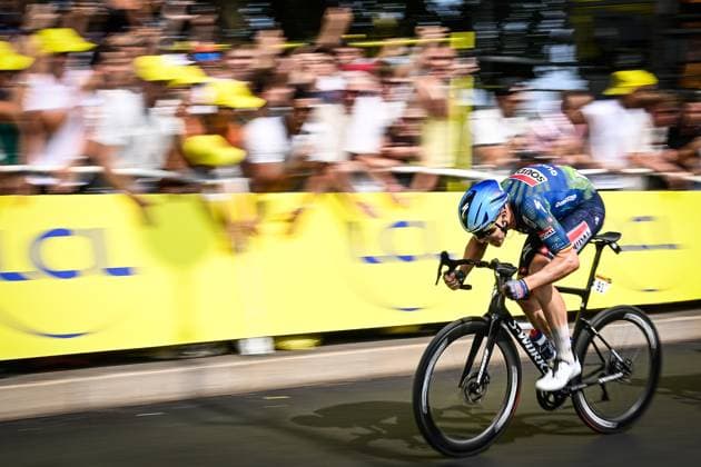 Belgian Tim Merlier of Soudal Quick-Step sprints to the finish of the stage 7 of the 2026 Tour de France cycling race, a stage of 175km from Hagetmau to Bordeaux, on Friday 10 July 2026. The 113th edition of the Tour de France starts on Saturday 4 July in Barcelona, Spain, and will finish in Paris, France on the 26th of July. JASPERxJACOBS  x180888278x