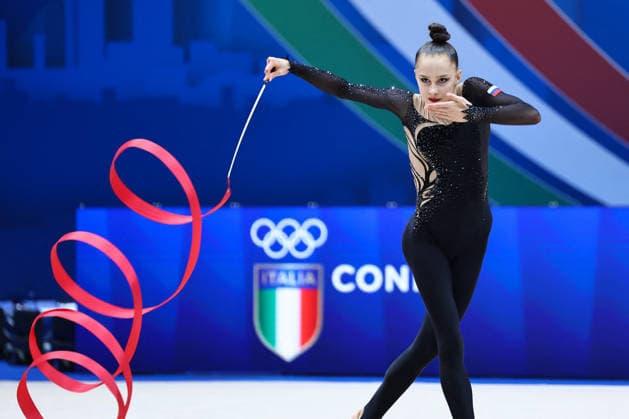 OTHER - Gymnastics - Rhythmic gymnastics, Rhythmische Sportgymnastik, RSG - 2026 FIG World Cup Photo by IPA ABACAPRESS.COM86570477 - Mariia Borisova (RUS) during the Rhythmic Gymnastics World Cup Final at the Unipol Forum, Milan, Italy, on July 10, 2026, during the Rhythmic Gymnastics - FIG World Cup 2026, Gymnastics in Assago (MI), Italy, July 10, 2026 Assago (MI) Italy  Copyright: xIPAxSport ABACAx